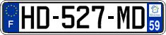 French license plate, SIV (ordinary)