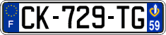 French license plate, SIV (ordinary)