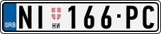 License plate of Serbia, Cars