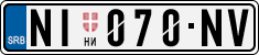 License plate of Serbia, Cars