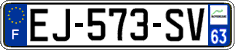 French license plate, SIV (ordinary)