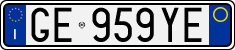 License plate of Italy, Cars (1994 year series)