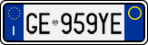 License plate of Italy, Cars (1994 year series)