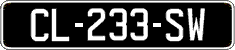 French license plate, SIV (oldtimers)