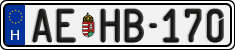 license plates of Hungary, Regular plates (2022)