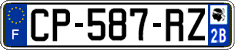 French license plate, SIV (ordinary)