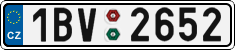 License plate of the Czech Republic, Cars (2001)