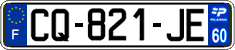 French license plate, SIV (ordinary)