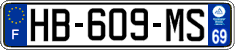 French license plate, SIV (ordinary)