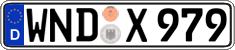 German license plate, Regular plates