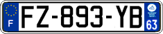 French license plate, SIV (ordinary)