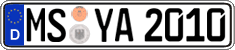 German license plate, Regular plates