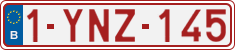 License plate of Belgium, Regular plates (2010)
