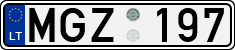License plate of Lithuania, Cars
