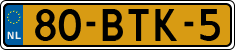 License plate of the Netherlands, Heavy Commercial Vehicles (1994 system)