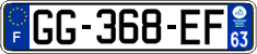 French license plate, SIV (ordinary)