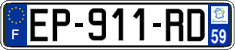 French license plate, SIV (ordinary)