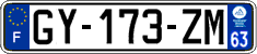 French license plate, SIV (ordinary)