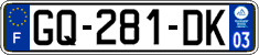 French license plate, SIV (ordinary)