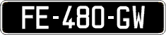 French license plate, SIV (oldtimers)