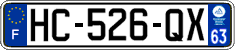 French license plate, SIV (ordinary)