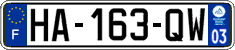 French license plate, SIV (ordinary)