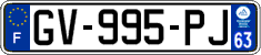 French license plate, SIV (ordinary)