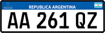 License plate of Argentina, Cars (Mercosur, AB 123 CD)