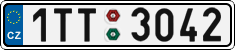 License plate of the Czech Republic, Cars (2001)