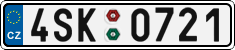 License plate of the Czech Republic, Cars (2001)
