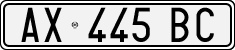 License plate of Italy, Cars (1994 year series)