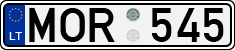 License plate of Lithuania, Cars