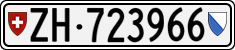 License plate of Switzerland, Cars