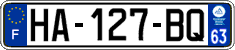 French license plate, SIV (ordinary)