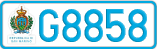 License plate of San Marino, Cars (A1234)
