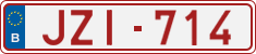 License plate of Belgium, 1951 year system