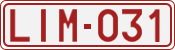 License plate of Belgium, 1951 year system