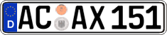 German license plate, Regular plates