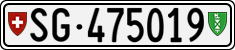 License plate of Switzerland, Cars