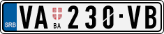 License plate of Serbia, Cars