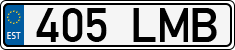 License plate of Estonia, Regular car plates