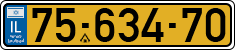 License plate of Israel, Regular plates