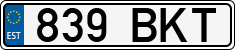License plate of Estonia, Regular car plates