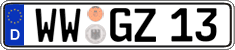 German license plate, Regular plates