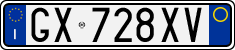 License plate of Italy, Cars (1994 year series)