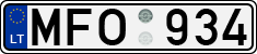 License plate of Lithuania, Cars