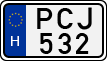 license plates of Hungary, Cars (1990)