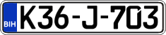 License plate of Bosnia and Herzegovina, Regular plates
