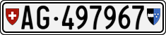 License plate of Switzerland, Cars