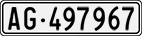 License plate of Switzerland, Cars